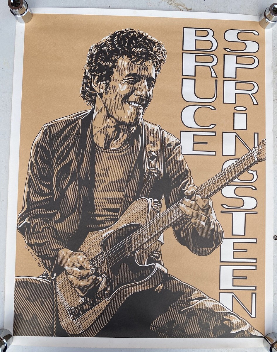 1982 BRUCE SPRINGSTEEN The Boss RARE Poster K Chilis Rock Roll