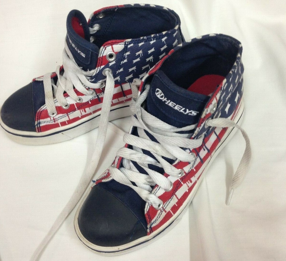 red white and blue heelys