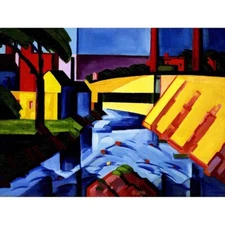 Bluemner Evening Tones 12X16 Inch Framed Art Print