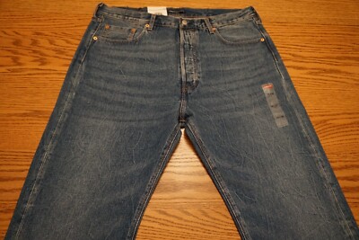 NWT MEN'S LEVI JEANS 501 1980s Size 38 x 34 Selvedge Made
