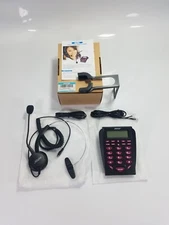 AGPtek HA0098 Dialpad Headset Telephone Noise Cancellation Hands-Free Corded Set