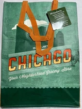 Trader Joe's Chicago reusable ECO Shopping Bag Tote NWT