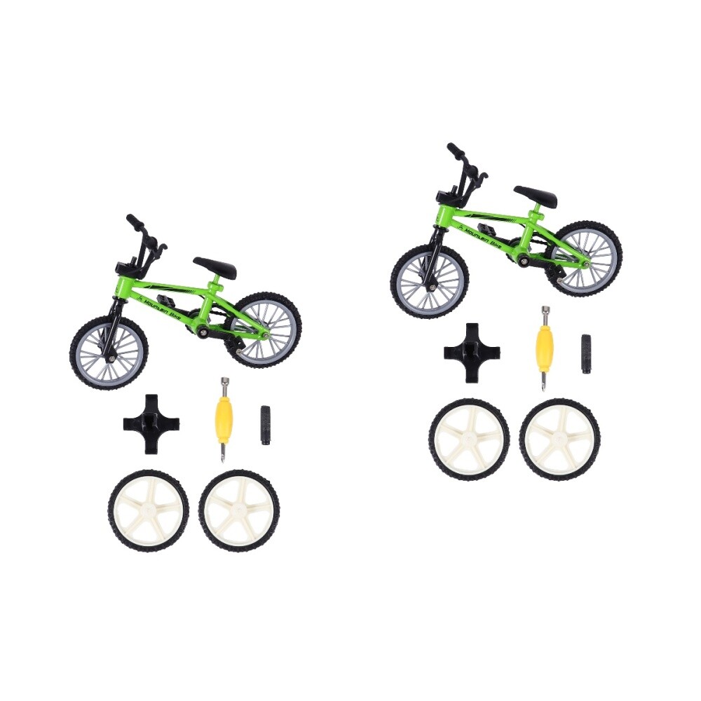 2 Sets Finger Bike Bike Game Skateboard Park Ramp Toys Mini Small