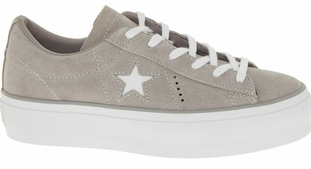 converse one star platform grey