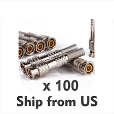 100Pcs BNC Connector Solder Less Twist Spring Jack for Coaxial RG59 CCTV
