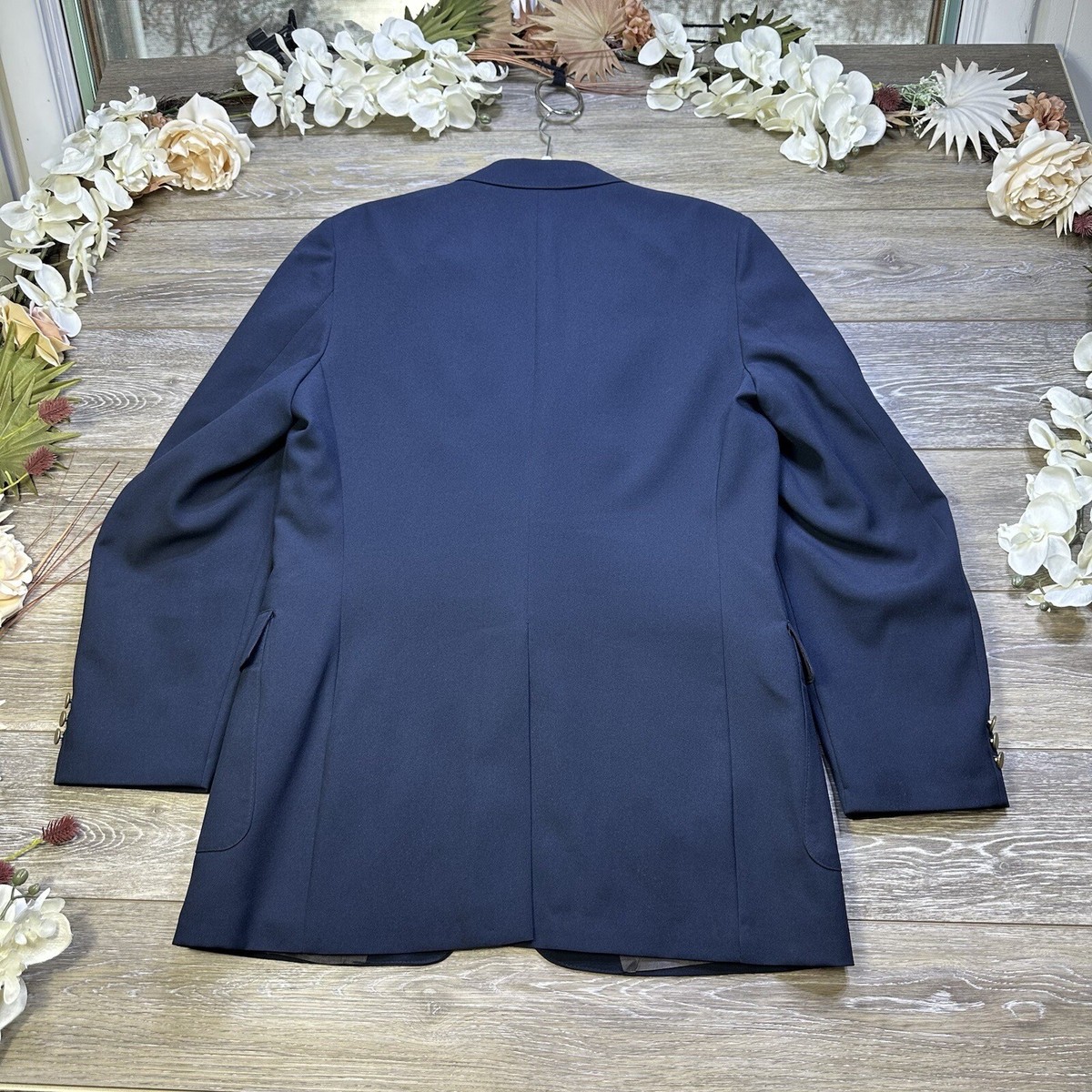 ジャケット・アウター Levi's ACTION SUIT Jacket Navy 1980s 42R Vintage 1980s Men's Levi's Action Suit Navy Blazer With Gold