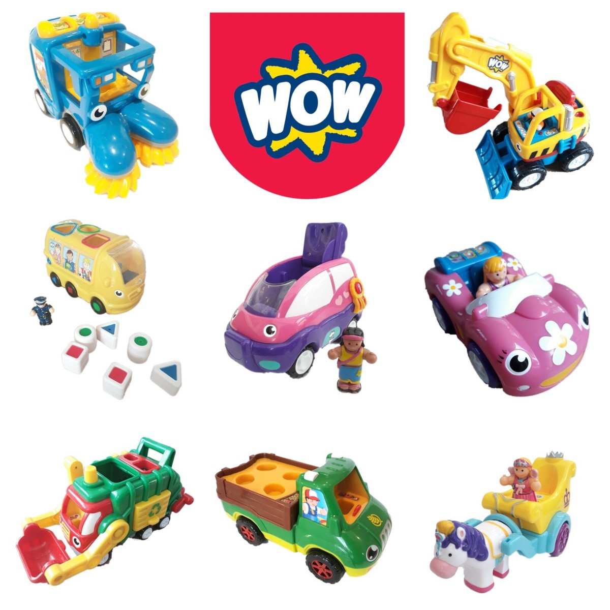 wowtoys 乗り物のおもちゃ3点セット WOW Toys Bundle Figures Cars Vehicle | eBay