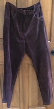 Terry Lewis Pants Womens Size 8P Vintage Purple Suede Genuine Leather