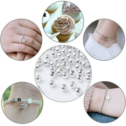 3mm Silver Plated Round Metal Spacer Beads pack of 100 - jewellery making UK - Picture 12 of 12