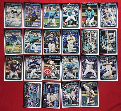 2024 Topps S1/S2/Update SEATTLE MARINERS 31-card Team Set Woo Rodriguez Clase
