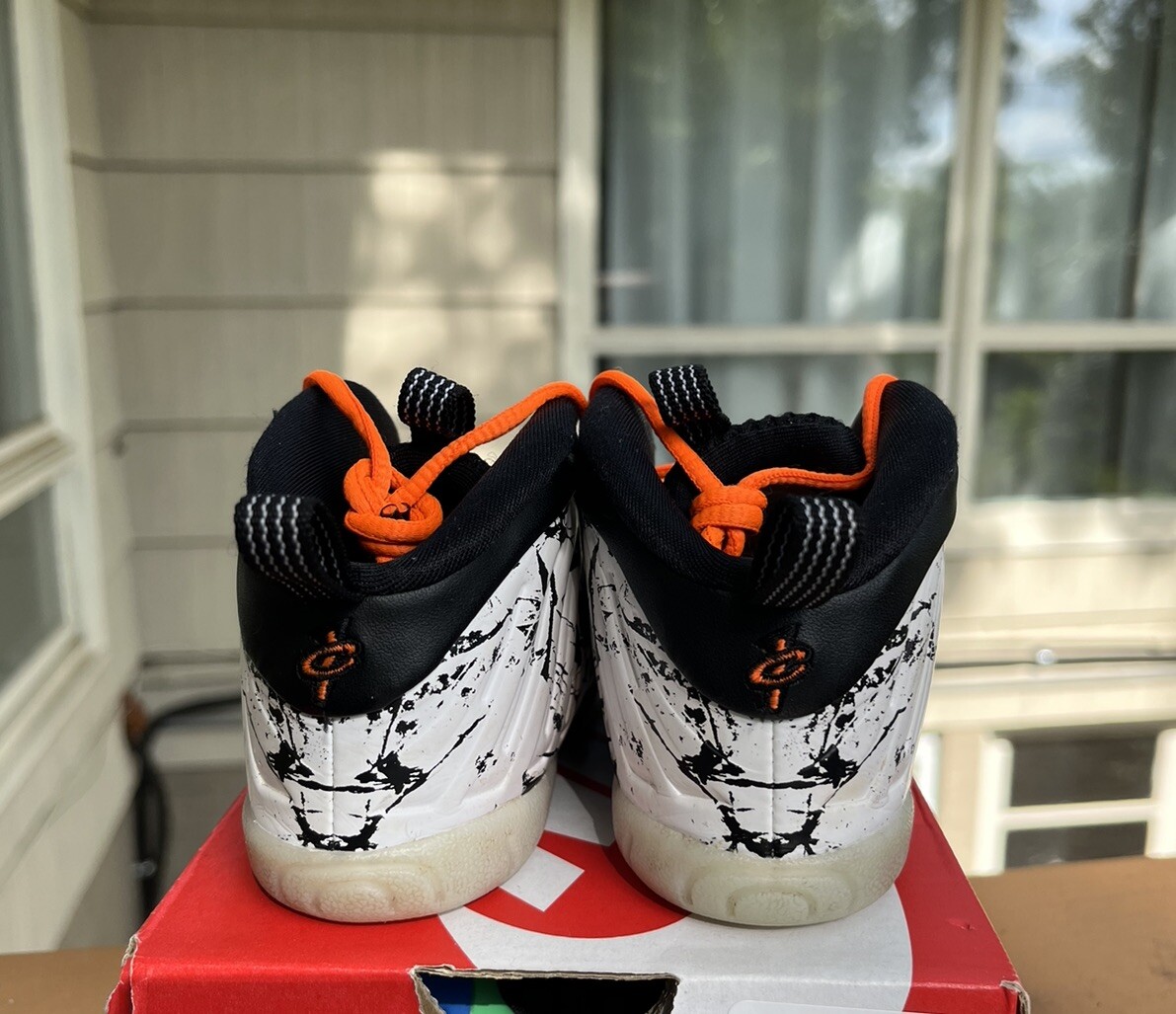 Nike Little Posite Shattered Backboard Toddler Sz 7c Black Orange