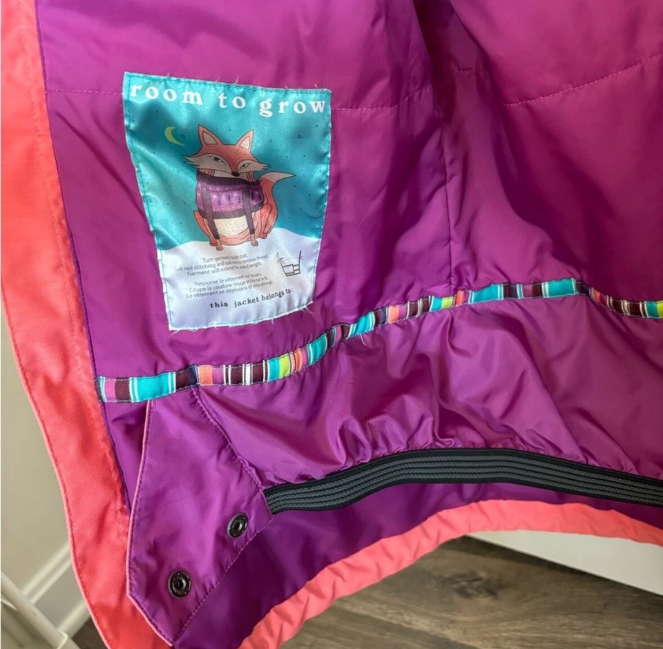 Girls Burton Dry Ride Jacket L Snow Ski Room To Grow Waterproof - Image 2 of 4