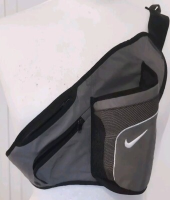 Nike Y2K Shoulder Bum Bag Grey Bottle Holder MP3 Holder Utility