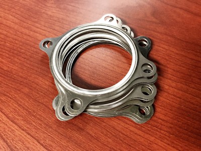 2PCS 3 Inch 4 Bolt Turbo Stainless Steel Exhaust Downpipe Flange Gasket