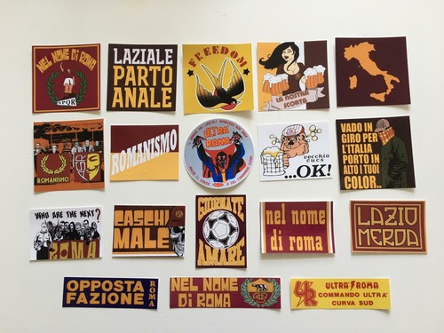 10 Stickers ROMA – Autocollants Ultras Pour Supporters, Collection Occasion