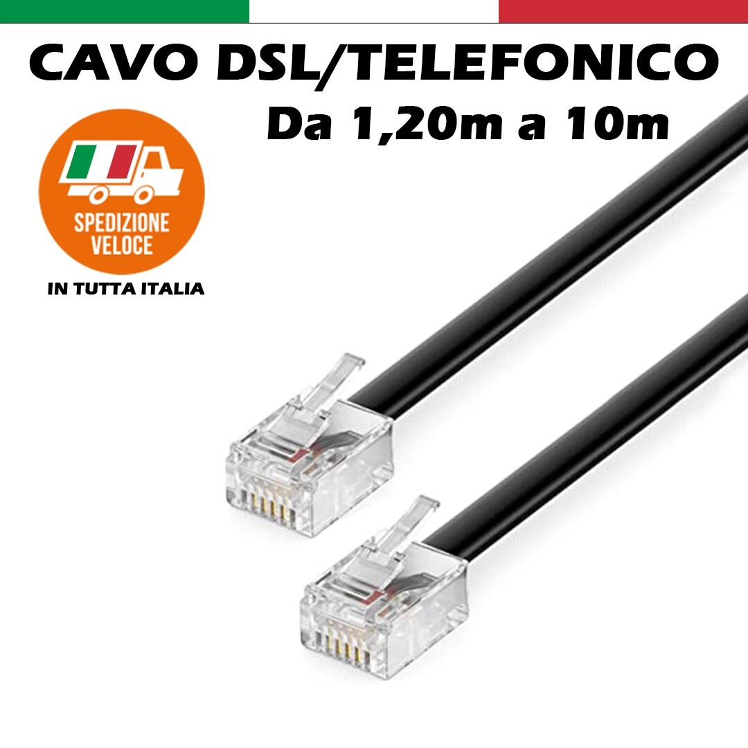 Adattatore Doppia Presa Adattatore Telefonico Duplex RJ11 6P4C - Splitter 2 Vie Con Cavo Bianco Per Doppia Linea Connettore Linea Telefonica - Foto 8