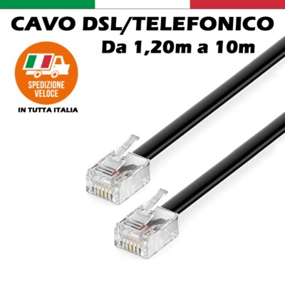 Goobay 71813 Cavo Telefonico TAE-F A RJ45 (8P2C) Per DSL/ADSL/VDSL - 2 Metri - Rame Puro - 3