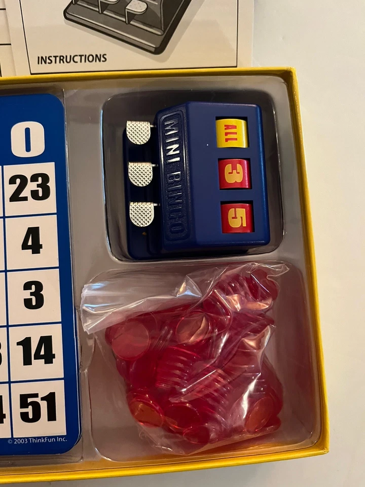 Thinkfun Mini Bingo Game-complete with Automatic Number Selector-ages 6-up - Image 3 of 4