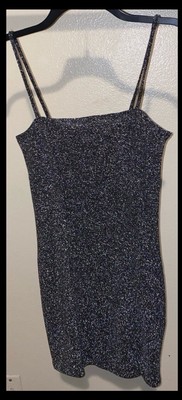 H&M Divided Sparkly Sleeveless Mini Dress w/Front Slit - S/P