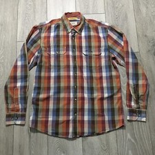 Camel Active Shirt Mens Medium Multicolour Check Cotton Regular Fit 