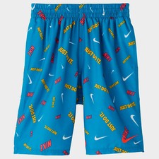 Nike Boys 8 Volley Short Logofetti Laser Blue Medium