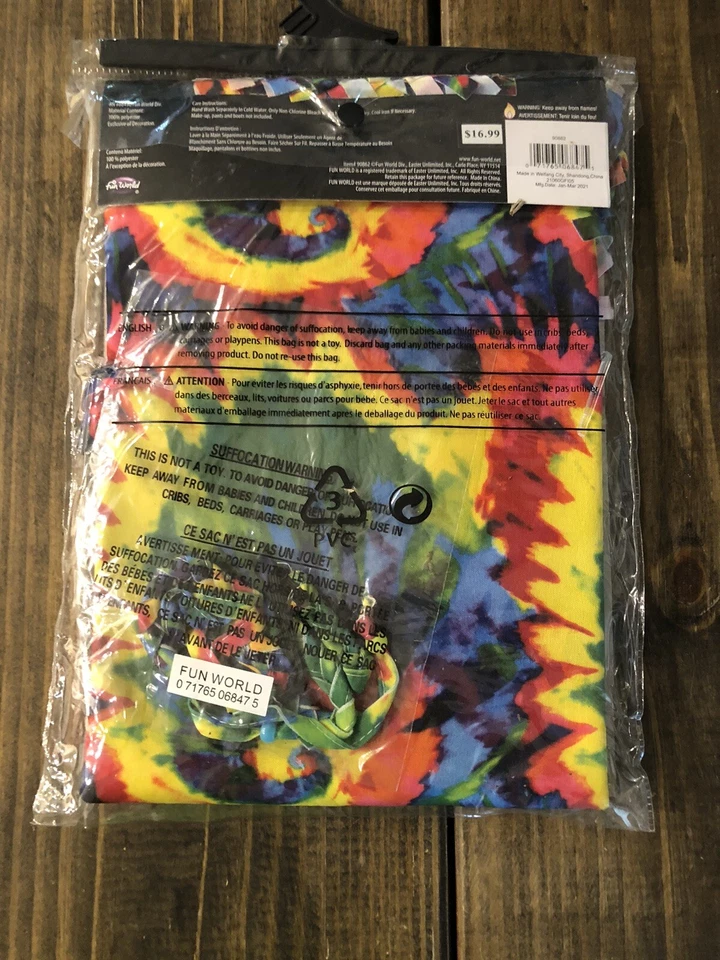 Hippie Poncho Costume Halloween Fancy Dress - Image 2 of 3