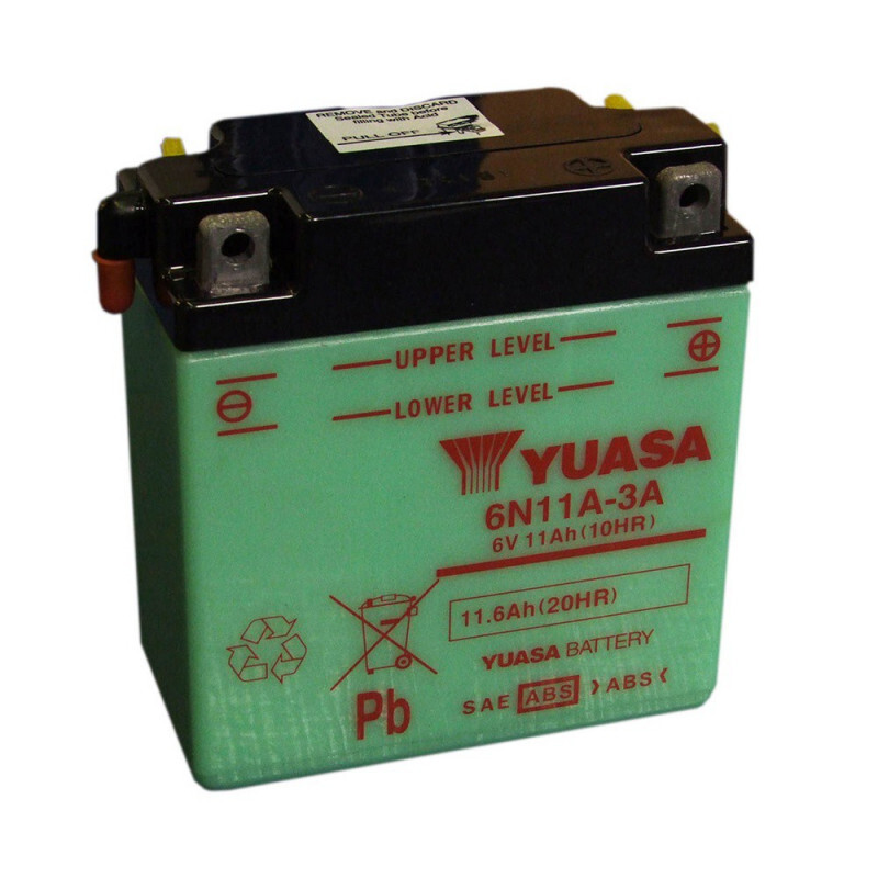 Batterie moto YUASA 6N11A-4 6V résout vos problèmes de démarrage à froid
