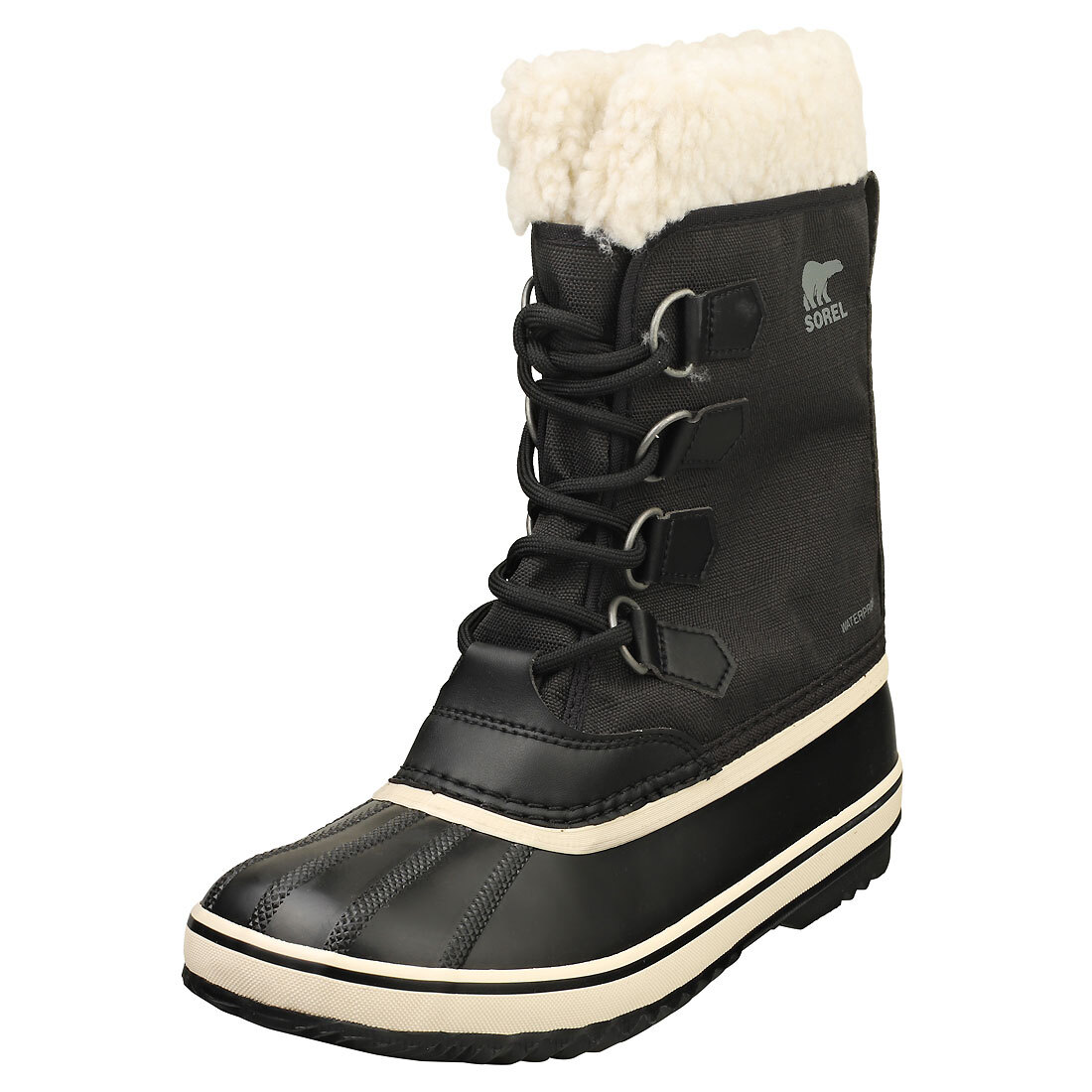 SOREL Winter Carnival Waterproof Womens Black Stone Ankle Boots