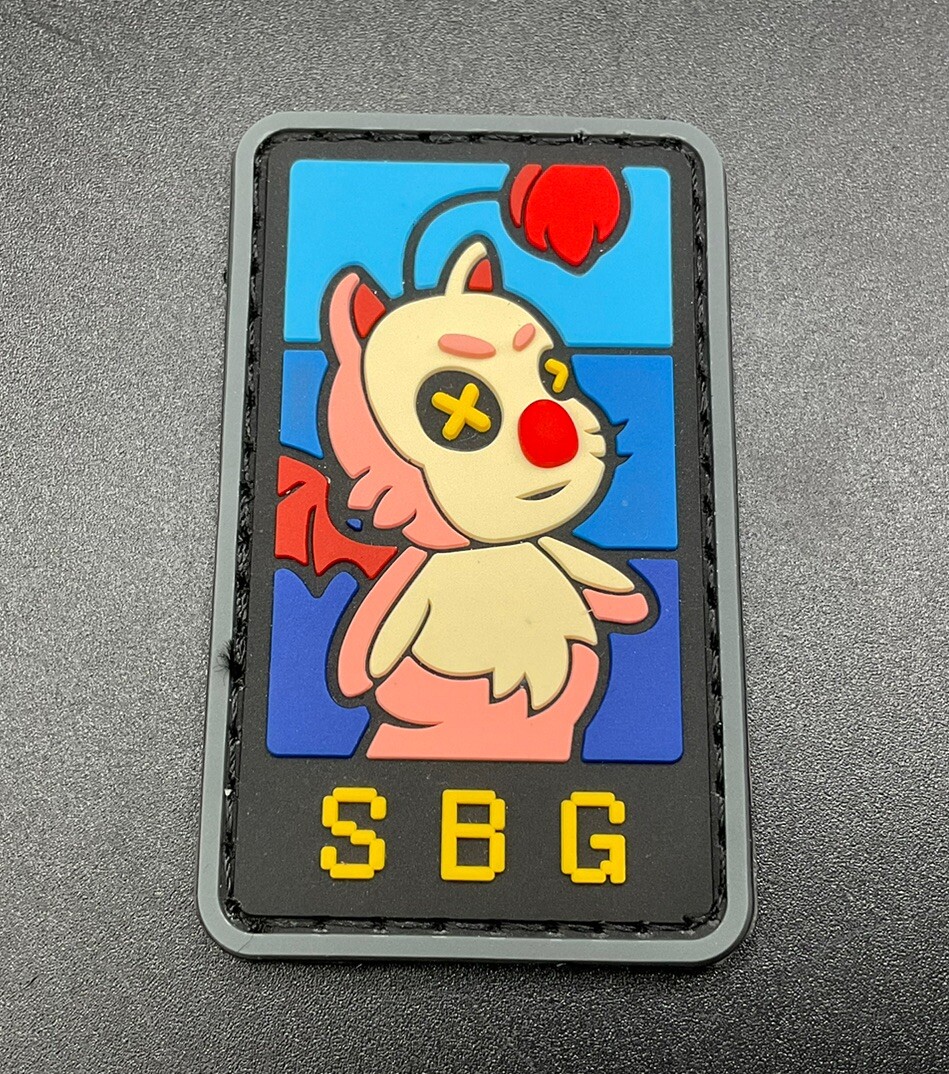 Castle x Grayscale Smashed Brothers Gear FF Moogle EDC PVC Pouch Patch