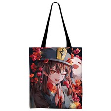 Genshin Impact Hu Tao Canvas Shoulder Bag Shopping Handbag Fashion Gift 5