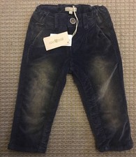 ROBERTO CAVALLI Kids Boys Pants Corduroy Navy 12M - AUTHENTIC / NEW WITH TAGS