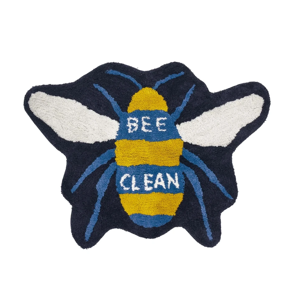 Joules Bee Clean Bath Mat French Navy 50 x 90 cm rrp £38