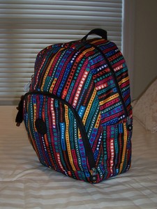 kipling striped backpack