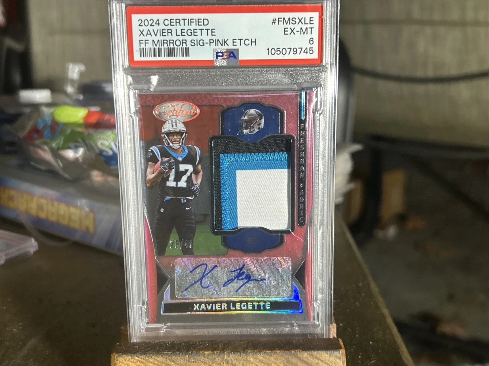 Xavier Legette Panini Certified Freshman Fabric Mirror Signatures #FMSXLE Pink Etch