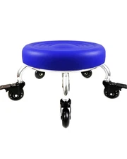 Rolling Stools with Wheels Heavy Duty 450LB Waterproof PU Leather High Weight...