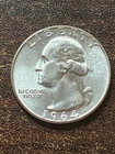1964 d Washington silver quarter a extra fine coin mint. plus a surprise