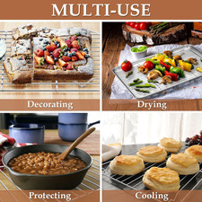 Cooling Rack Set of 2, Mini Stainless Steel Wire Grill Rack for Baking Roasti...