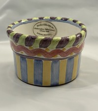 Retired MacKenzie-Childs Piccadilly Ceramic Ramekin Souffle Bowl 2006