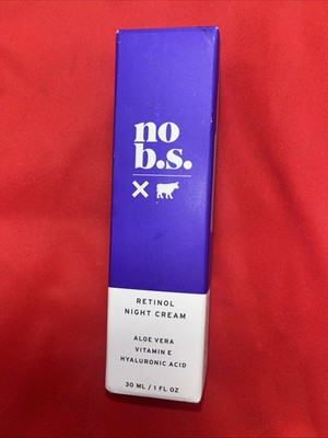 No B.S. Skincare Retinol Night Cream Hyaluronic Acid Aloe Vera Vita C - 1 fl oz