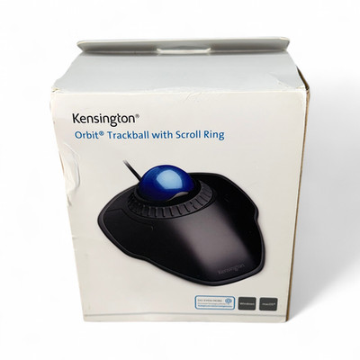 Kensington Orbit Trackball Mouse with Scroll Ring K72337WW Wired (Black) - New
