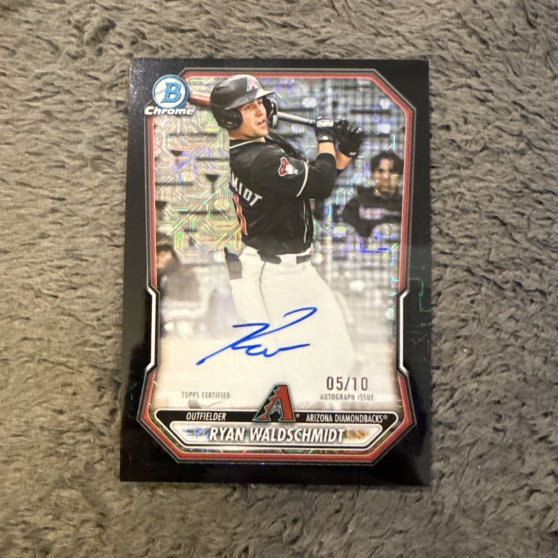 2026 Bowman Chrome Ryan Waldschmidt 1st Bowman Auto Black /10 SSP Diamondbacks