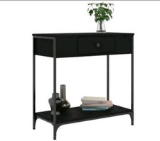 VidaXL Flur Konsole Konsolentisch 75 x 34,5 x 75 Schublade Schwarz