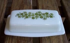 Vintage Pyrex Crazy Daisy Spring Blossom Butter Dish Base & Lid