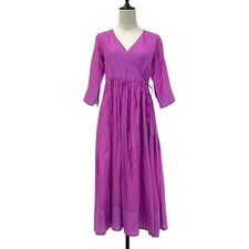 MYLAN Silk Blend Wrap Dress MY18SS-OP053 Size S Purple Women USED