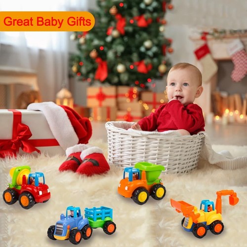 Friction Powered Cars Push and Go Trucks Construction Vehicles Toys Set of Tr... - Picture 6 of 7