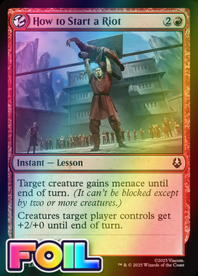 x1 How to Start a Riot FOIL TLA Avatar MTG 140 M/NM 1x