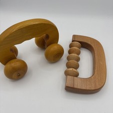 Lot 2 Body Massage Wood Roller Massage Tool Hand-Held
