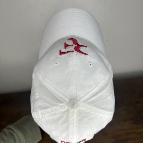 Uniqlo Roger Federer Tennis Hat Cap Strapback Adjustable White Red RF Logo - Picture 7 of 9