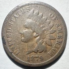 1879 United States Indian Head Cent Penny, VG Better Date