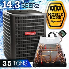 Goodman 3.5 Ton Mobile Home AC System with R32 Air Conditioner & Evaporator Coil